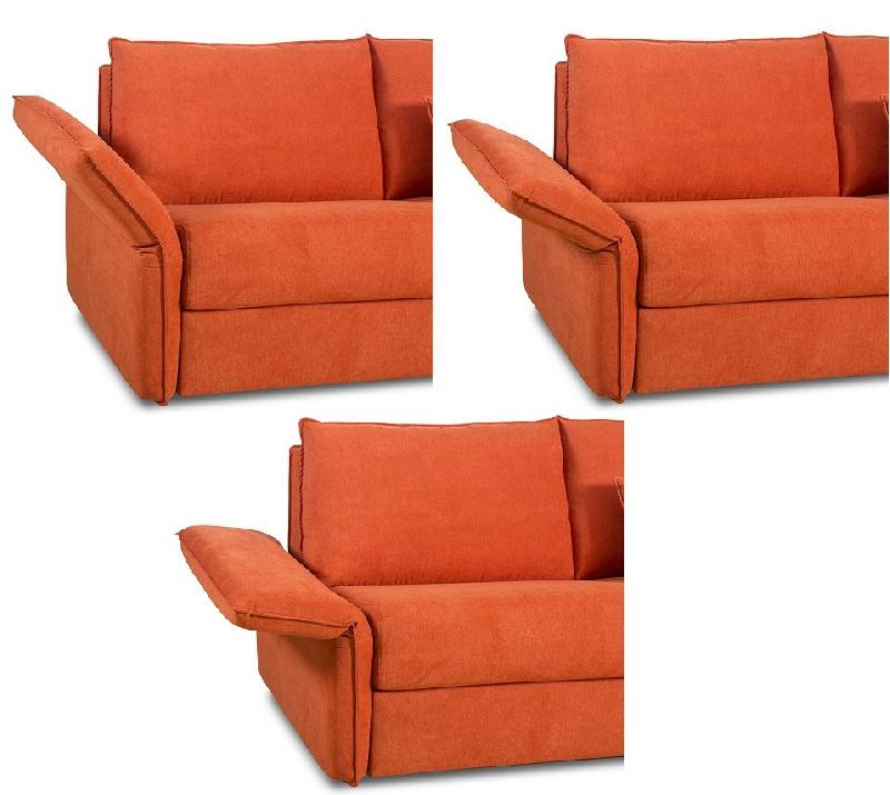 Canapé convertible express HOR 120x190 cm - Manchettes réglables - Tissu personnalisable - Matelas 13 cm_3