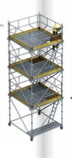 Système d'échafaudage pour configurations variées