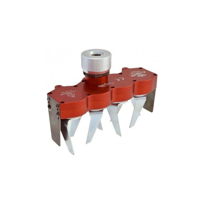 Herse rotative universelle - 2 fraises - adaptable débroussailleuses 40 cc - aluminium et acier trempé_3