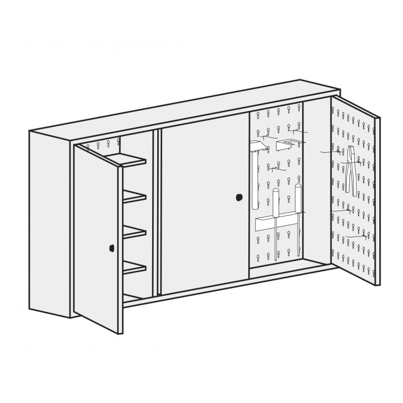Armoire d'atelier à fixer - largeur de 800 à 1200mm - Hauteur 600 ou 750mm - 17 coloris au choix_3
