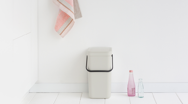 Bio-seau composteur écologique et recyclable Multi-talent - Volume S de 12 litres - Brabantia Sort & Go - Light Grey_3