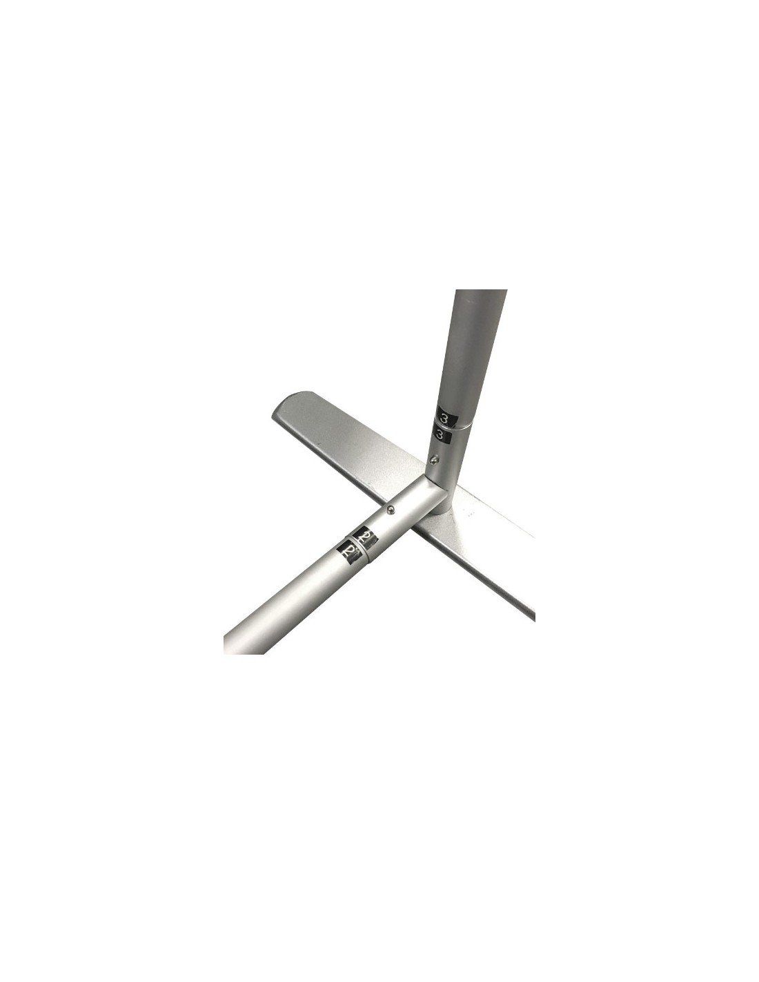 Totem tissu droit éco 100x200cm - structure aluminium, visuel recto-verso, idéal pour salons et événements_3