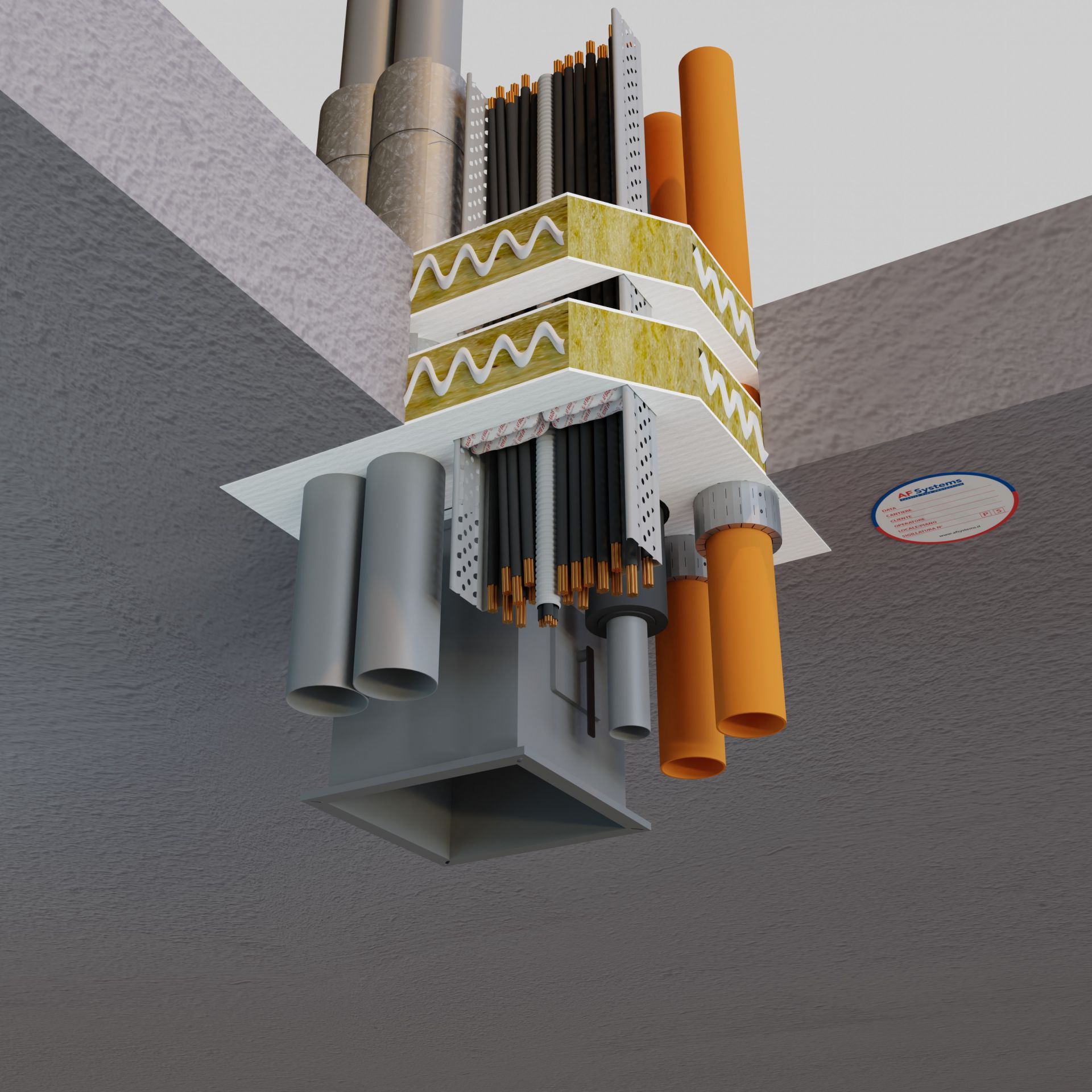 Solution coupe-feu pour passages de câbles et tuyaux