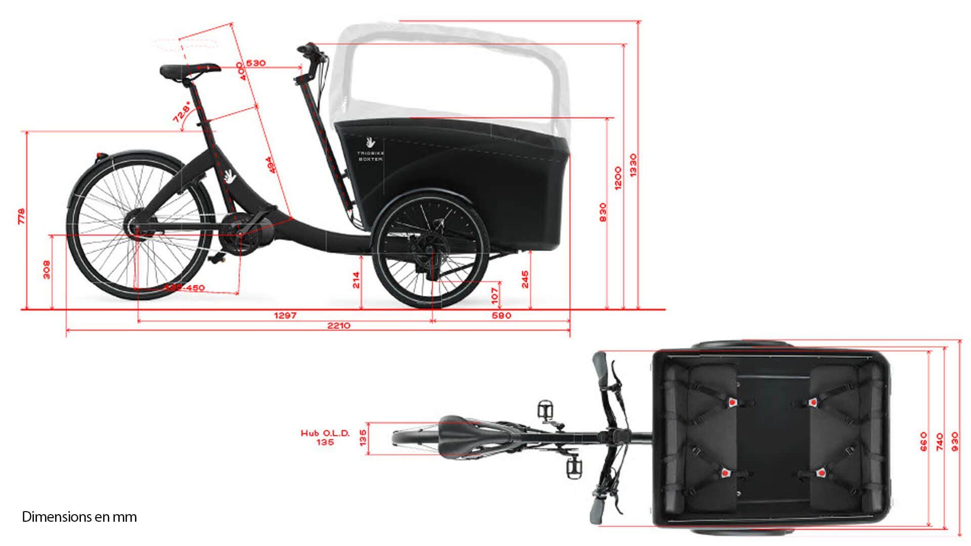 Triporteur électrique - Triobike Boxter Air II avec moteur Bafang M400 et capacité de 280 litres_3