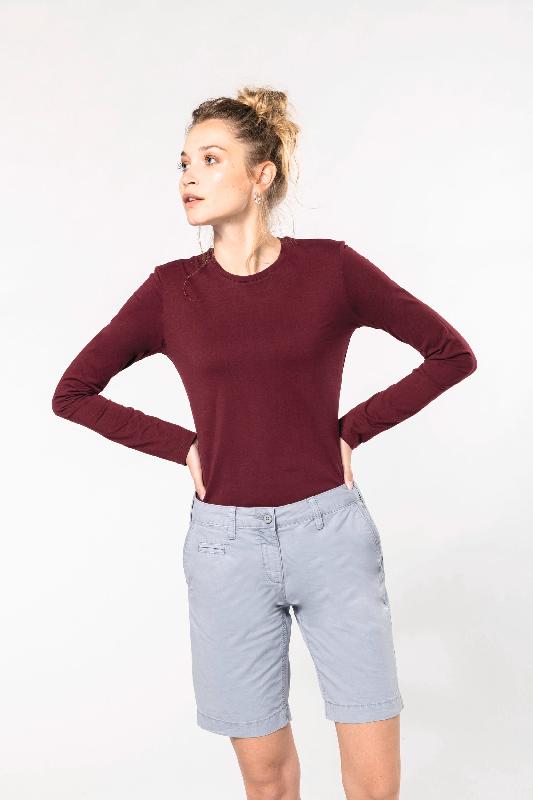 Bermuda aspect délavé femme - Kariban - Réf: K753 - 100% coton, confort optimal_3