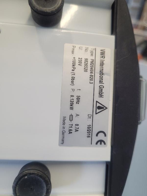 Pompe à vide à membrane VWR / KNF VP 820 PM20404.820.3_3