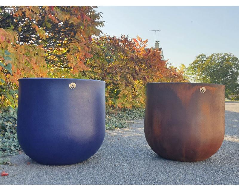 Pot géant rond Lune - Hauteurs de 548 à 910 mm - Diamètres de 600 à 1000 mm - Fabrication française_3