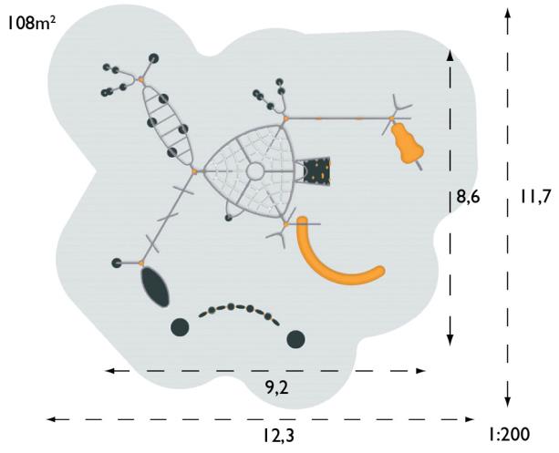 Structure multi-jeux 5 à 12 ans - Agito Tano gris - 8002220 - Hags - Fondation à enterrer_3