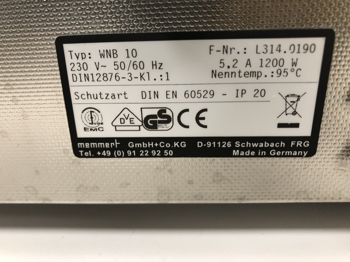 Bain marie pour laboratoire pharmaceutique Memmert WNB 10 - Référence P2205-1460 - Occasion_3