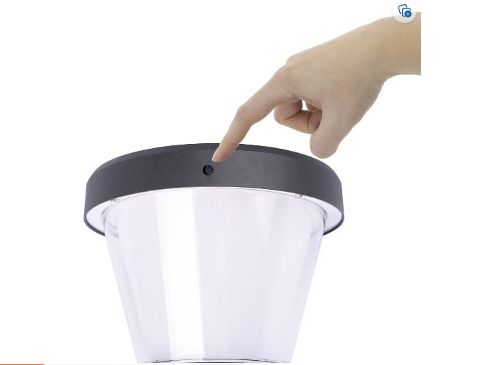 Borne solaire puissante noire - ergo - avec détecteur crépusculaire. Hauteur 68 cm - ip65_3