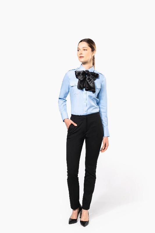 Chemise pilote manches longues femme Kariban - Réf: K506 - Popeline 65% polyester / 35% coton - Look élégant et corporate_3