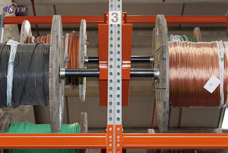 Porte-bobines - Rayonnages pour stockage de marchandises enroulées sur bobines ou rouleaux_3