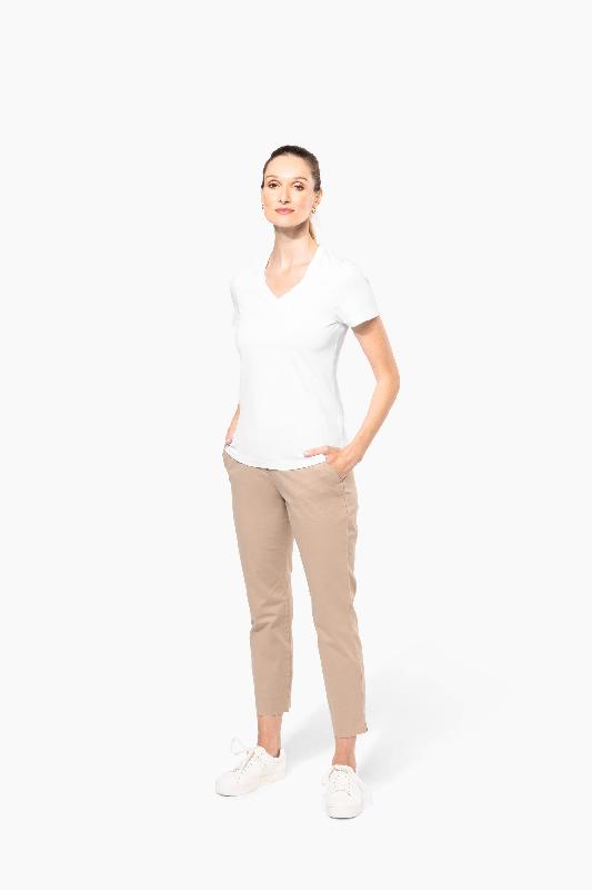 T-shirt Supima col V manches courtes femme - 100% coton peigné - Réf: PK305 - Kariban Premium_3