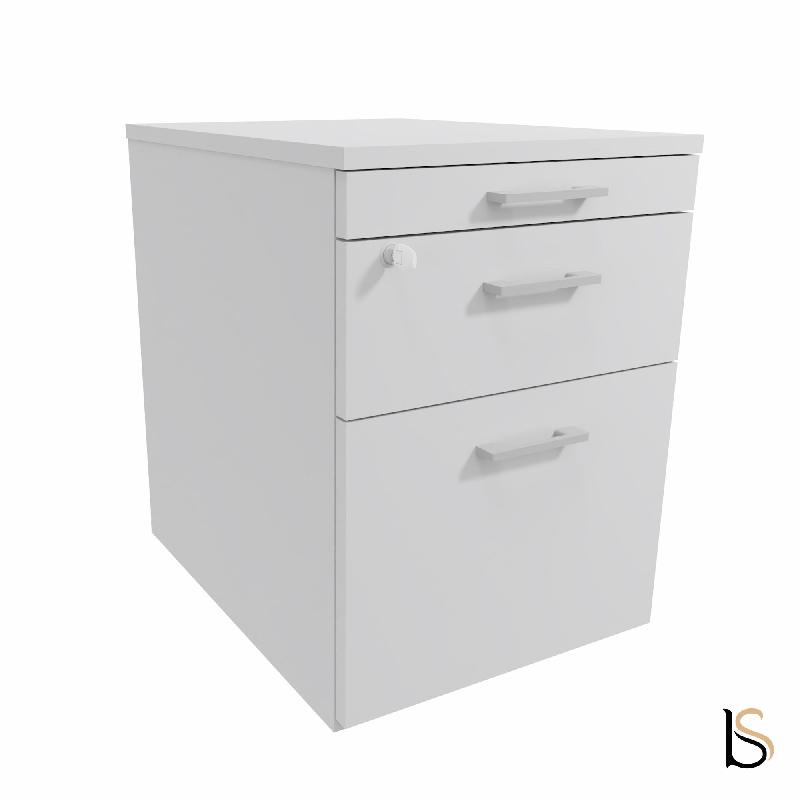 Caisson mobile 2 tiroirs  + 1 tirette plumier - QUADRIFOGLIO - Gris_3