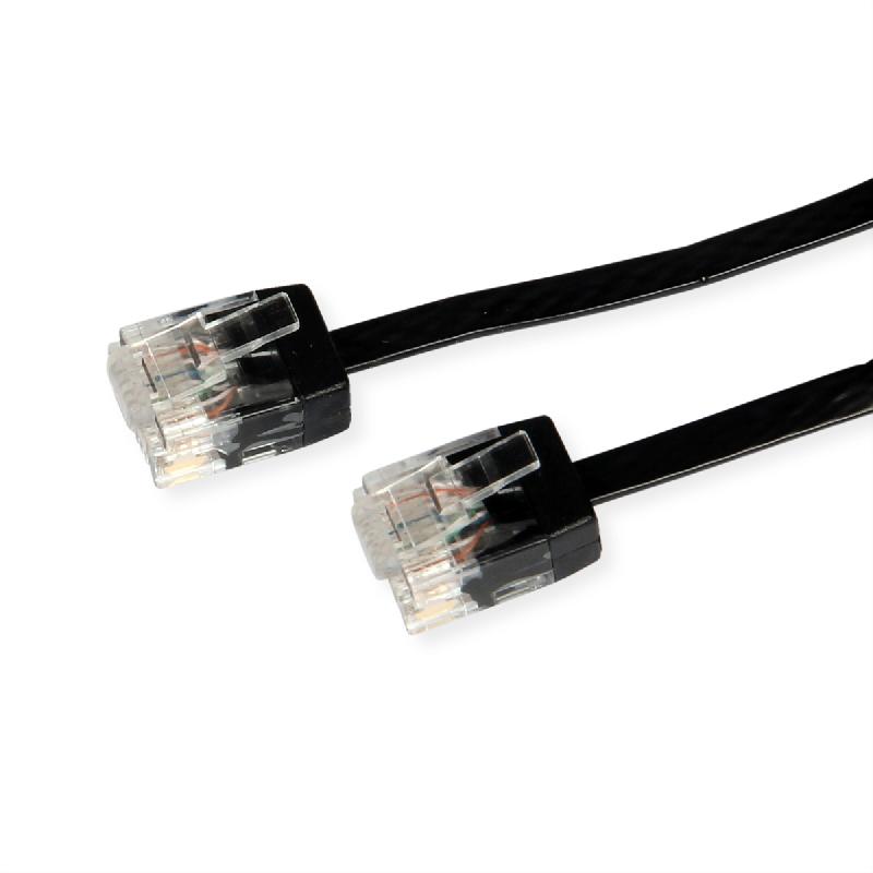 ROLINE Cordon Cat.6A (Classe EA) UTP, extra-plat, noir, 0,5 m_3