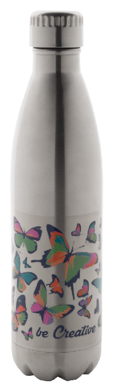 Bouteille thermos - double paroi en acier inoxydable - 850 ml - couleur argentée_3