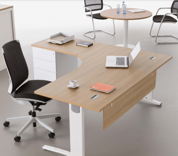 Postes de travail ÉLISE+ Columbia - pieds réglables en hauteur - plateaux stratifiés antibactériens_3