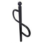 Support cycles Forme S en acier zingué avec poteau central et arceau à sceller_3