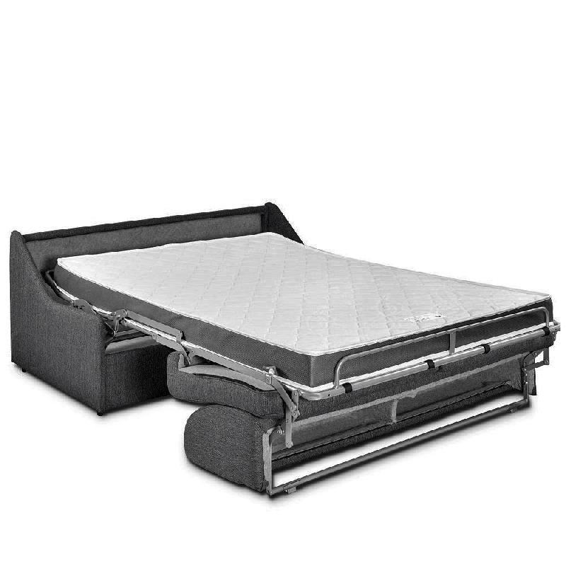 Canapé lit compact 3 places Ristretto - Matelas 16 cm - Ouverture express - Tissu gris graphite_3