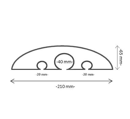 Pont-gaine franchissable pour câbles et tuyaux_3