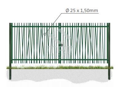 Barrière métallique plastifiée résistant aux intempéries