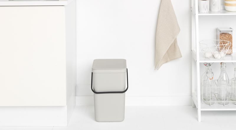 Poubelle Brabantia Sort & Go - 25 litres - Light Grey - Multi-talent - Volume M (25 L)_3