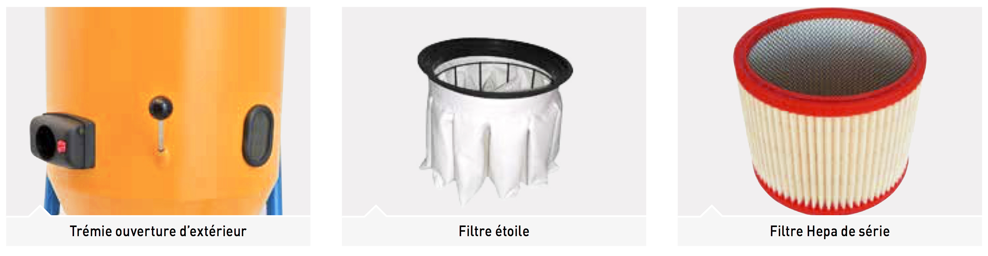 Aspirateur pour machines de ponçage parquet - Sodevak 55 avec système cyclone et moteur monophasé_3