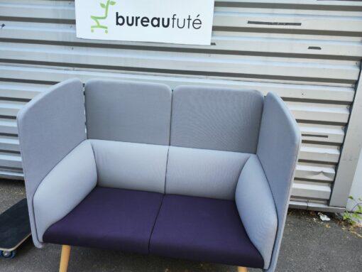 Canapé 2 places SEDUS avec séparation visuelle - d'occasion - pieds en bois - design moderne_3