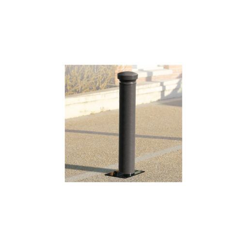 Potelets rabattables Solibloc - Equip Avenue - Tube acier épaisseur 3 mm, Ø 76 ou 114 mm - Pommeaux décoratifs au choix_3