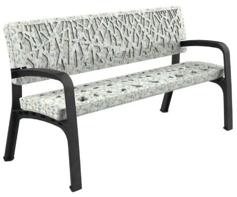 Banc public Maverick - Polyéthylène haute densité - 170 cm - Anti-UV - Anti-graffitis - Sans entretien_3