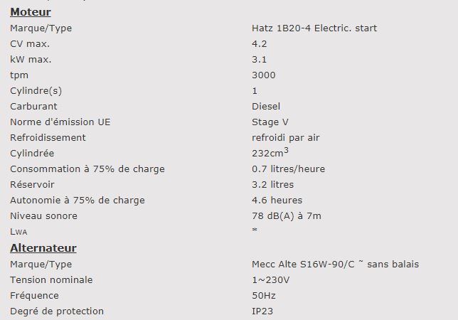EP3000DE - Groupe électrogène Europower - 2,8 kVA max - 230V - 995010301_3