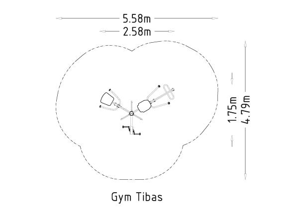 Équipement de fitness extérieur - Gym Tibas 8041326-2 - Station multi-fitness 3 en 1 - Hags_3
