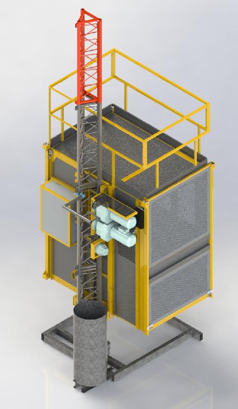 Ascenseur de chantier E10 - charge 1000 kg - vitesse 28/36 m/min - hauteur 150 m_3