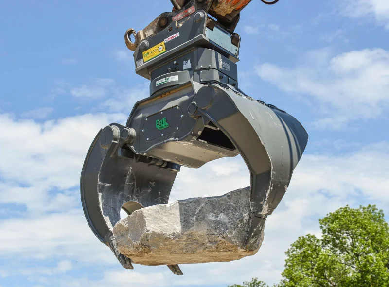 Grappin d'enrochement Egli - Pour pelles de 15 à 45 t - Déplacement et chargement de pierres_3