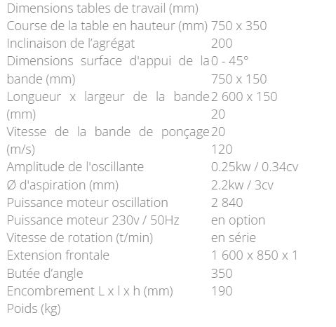 Ponceuse de chants oscillante monophasée - Réf. PCHO2600-MONO, idéale pour bois massifs, ponçage curviligne et chanfreins_3