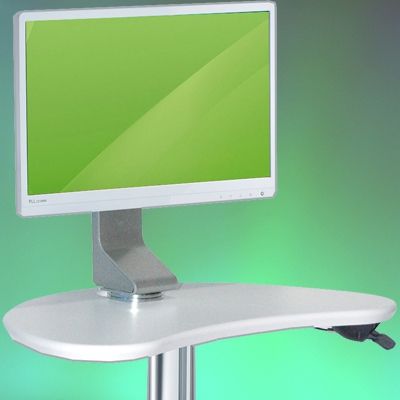 Chariot médical LCD & All-in-One PC Kidney Cart H Class LD - ErgonoFlex - aluminium anodisé - 24 kg_3
