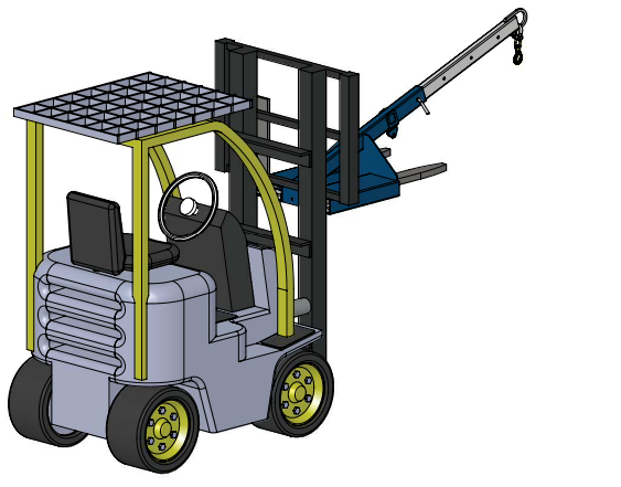 Potence de fourche adaptable sur chariot élévateur et gerbeur - Capacité jusqu'à 1000 kg - En vente et en location_3
