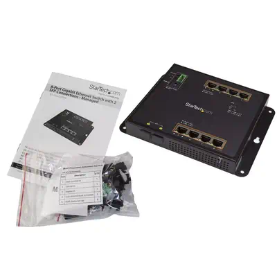 Switch Industriel POE+ Gigabit Ethernet 8 ports - 2 connexions MSA SFP - 30W - Switch Gbe Haute Puis_3