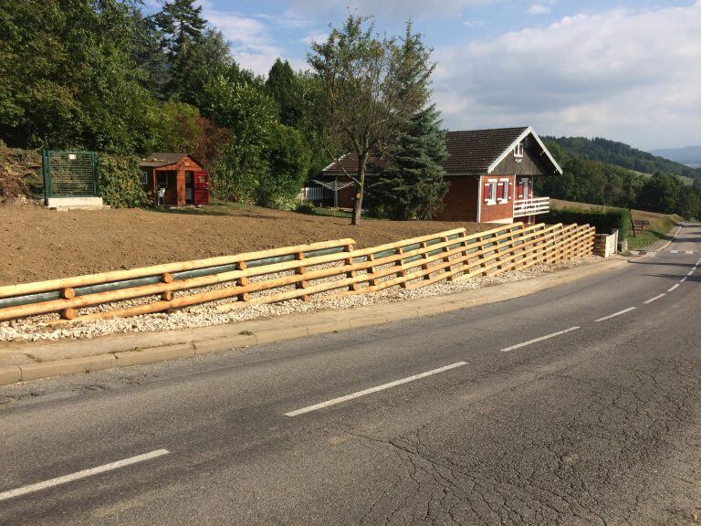 Aménagement en bois pour stabilisation de pentes et talus