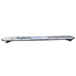 Rampe lumineuse modules leds oranges - 1180mm - Design unique avec texte personnalisable - Réf. 251662_3