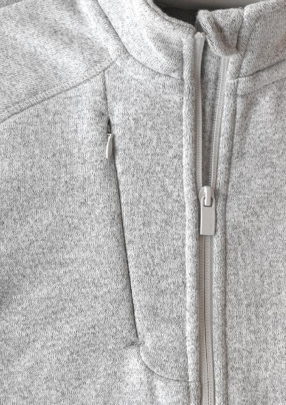 Veste en polaire tricotée à fermeture éclair complète - Light Grey Melange - Montana Women - Nimbus_3