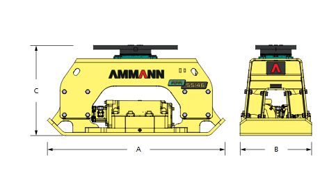 Plaque de compactage adaptable pour pelle de 5 tonnes - Ammann France - APA 55/46 avec système de vibration breveté_3