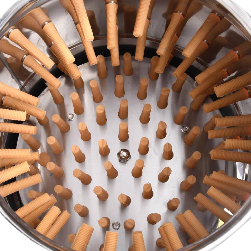 Vidaxl plumeuse à poules acier inoxydable 131 doigts 1500 w 147800_3