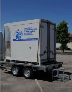 Chambre froide mobile alimentée en 380V pour congélation rapide