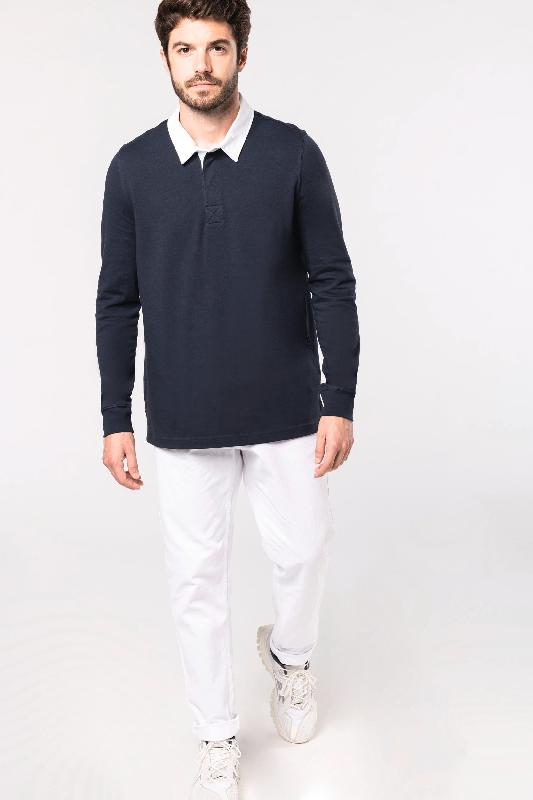 Polo rugby Kariban - Réf: K213 - 100% coton peigné pré-rétréci, col contrasté, 280 g/m²_3