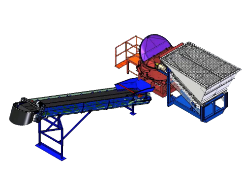 Distributeur automatique de béton avec malaxeur 500L et convoyeur à bande 9m - SELFBETON_4