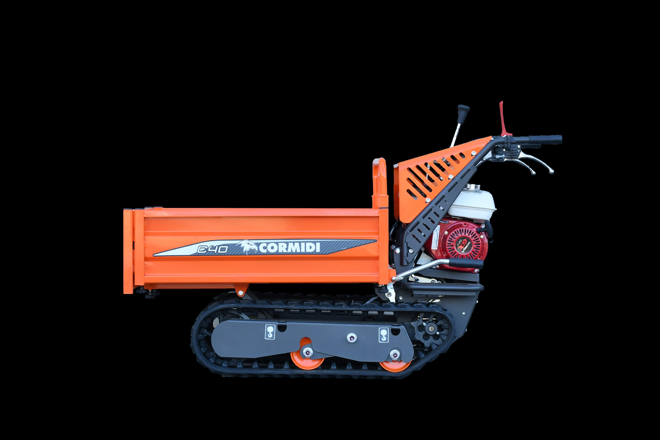 Mini-dumper à moteur sur chenilles - Série 40 Cormidi - Maniable, robuste et capacité 400kg_3