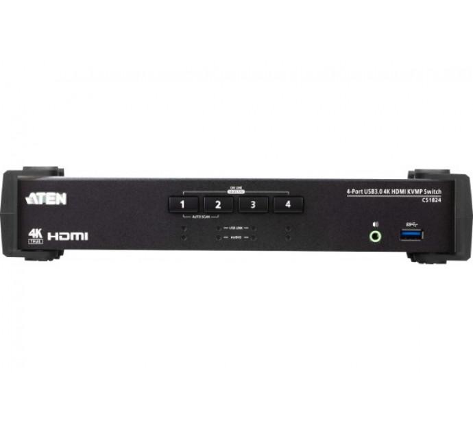 Aten CS1824 - Commutateur KVMP+ HDMI 4K USB 3.0 à 4 ports avec audio_3