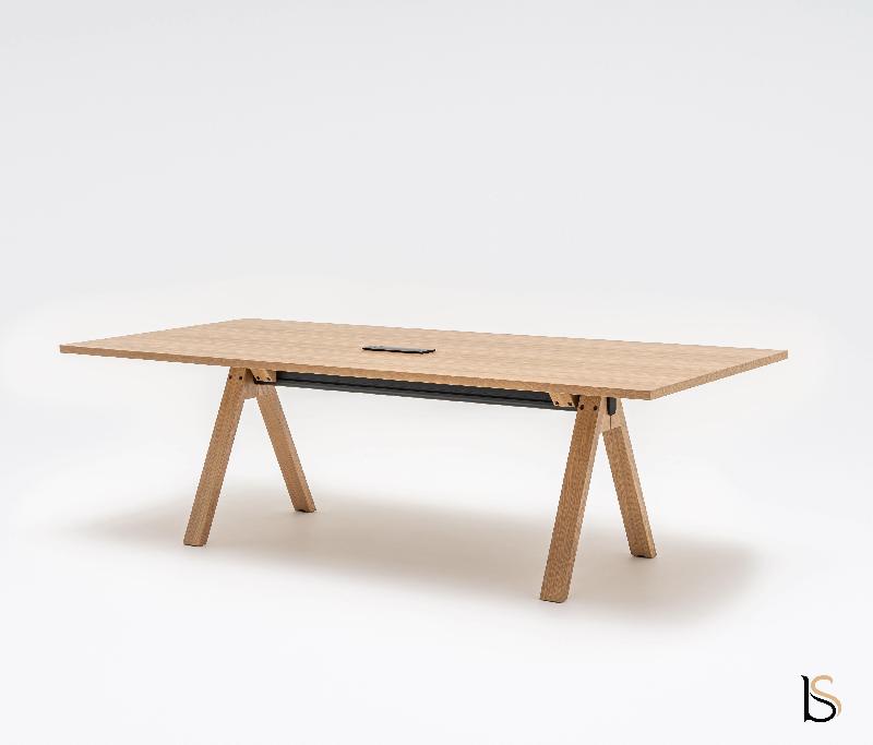 Table de réunion Viga - MDD - Oui, 240, Chêne naturel_3