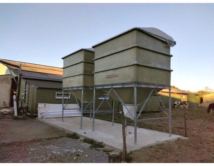 Trémie rectangulaire pour le stockage d'aliment d'élevage - Chargement au godet - Capacité entre 6 et 12m3_3